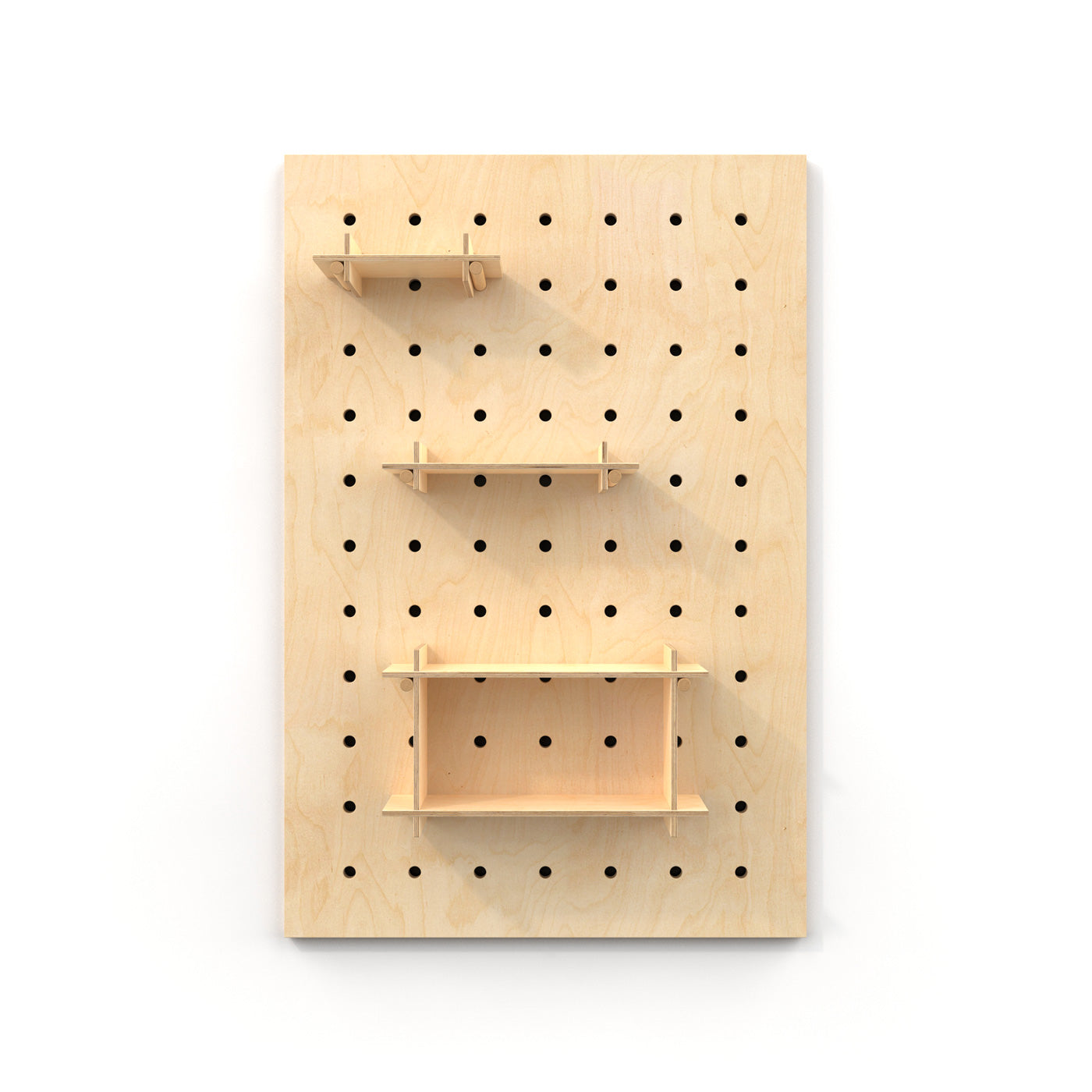 PLANK Rectangular Standalone Pegboard with accessories