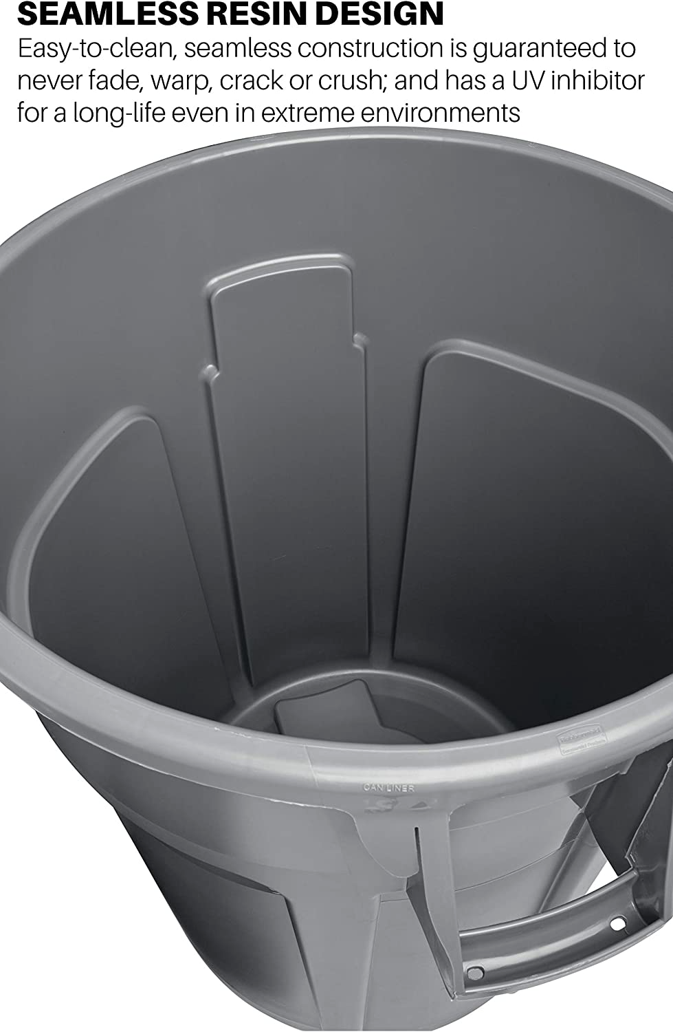 Rubbermaid BRUTE® Vented Container w/o Lid Gray