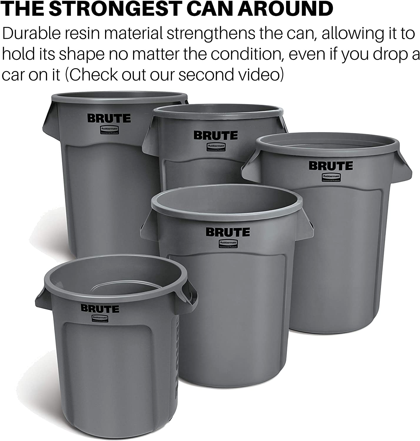 Rubbermaid BRUTE® Vented Container w/o Lid Gray